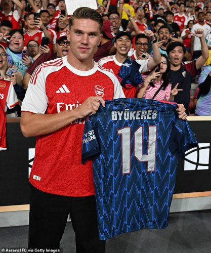 Viktor Gyokeres breaks Arsenal shirt sales record just days after completing &pound;70m move