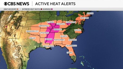 Maps show another day of extreme temperatures for millsions