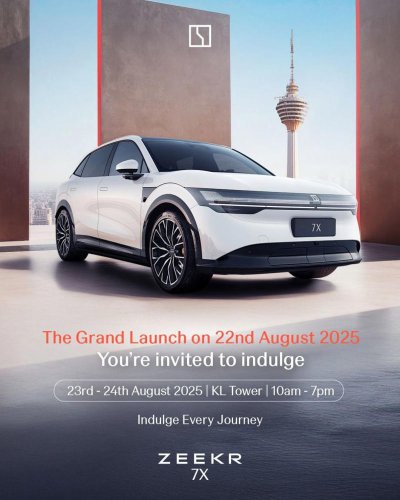 Zeekr 7X Malaysia launch happening at KL Tower, open to public on 23-24 August