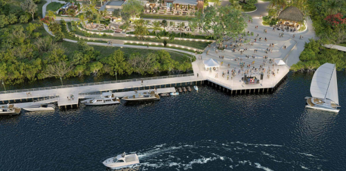 Boardwalk at The Port District completed connecting Rivergate Park to St. Lucie River.