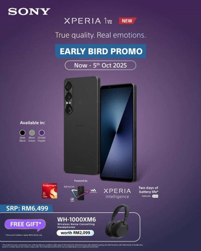 Sony Xperia 1 VII launched in Malaysia &ndash; RM6,499, free WH-1000XM6 headphones for early buyers