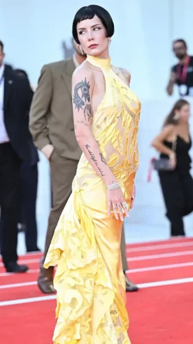 Halsey Wore A Rising Australian Designer During Sweet Moment With Fianc&eacute; At Venice Film Festival
