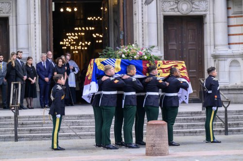 Royals unite in mourning as Duchess of Kent's coffin arrives at Westminster Cathedral ahead of her funeral