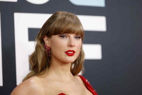 Taylor Swift Pairs a Tiny Leather Miniskirt With a Necklace That Nods to Travis Kelce