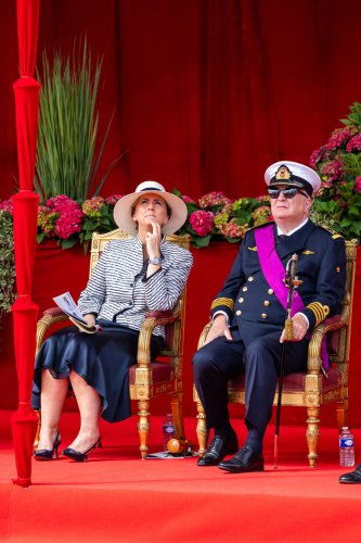 Prince Laurent of Belgium pictured with secret 'love child' for the first time
