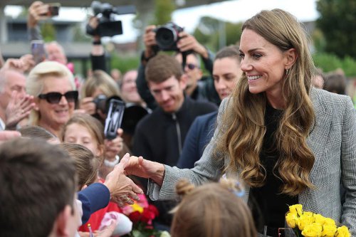 Princess Kate Pairs a Relaxed Plaid Suit With the Most Fun Pair of Earrings