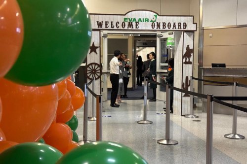 Texas-sized fanfare: EVA Air's swanky premium economy makes US debut on DFW inaugural