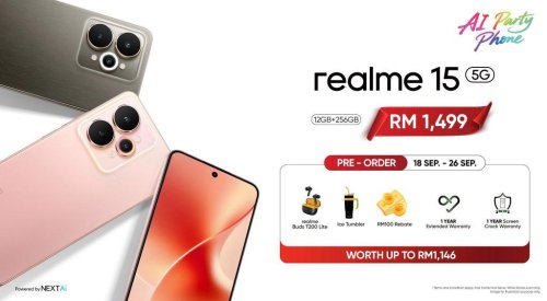 Realme 15 series goes official in Malaysia with Snapdragon 7 Gen 4 &amp; 7,000mAh battery