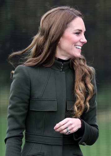 Kate Middleton Wears Her New Five-Ring Stack in Northern Ireland Today