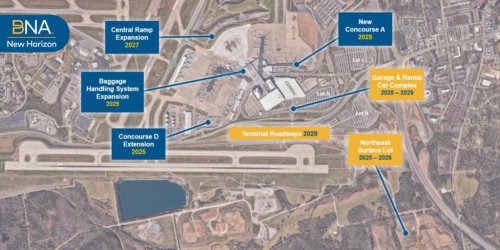 Concourse demolition begins at Nashville airport