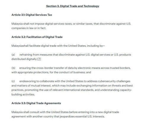 Malaysia-US Trade Deal: Malaysia exempts US tech giants from digital taxes and USP fund contribution, but what about local players?