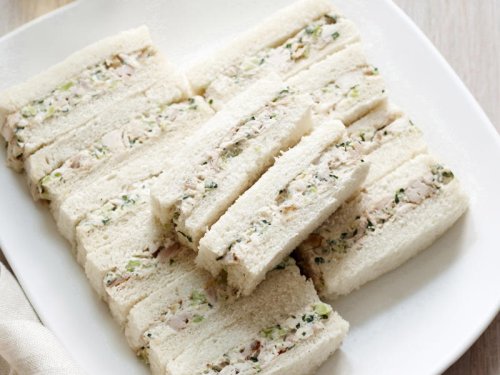Chicken and cucumber sandwiches