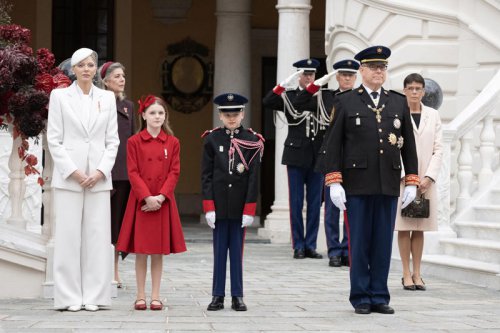 Beatrice Borromeo makes first appearance since birth of daughter as she joins Monaco's royal family on National Day