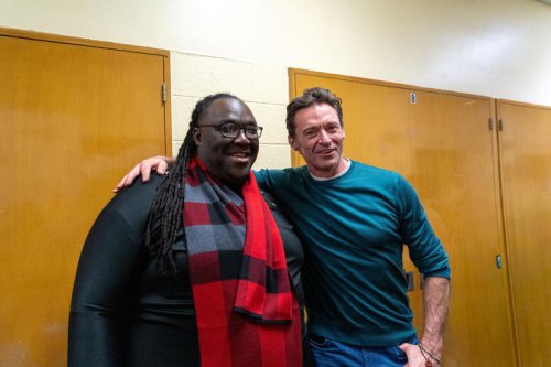 Hugh Jackman visited Milwaukee High School of the Arts