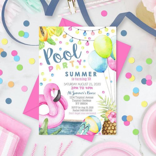 How to throw a tropical pool birthday party