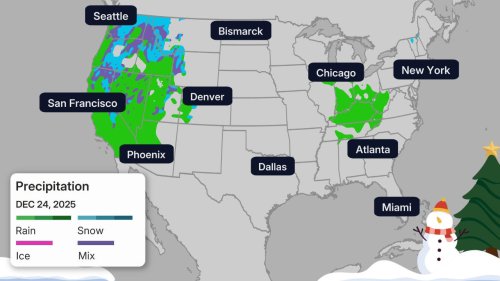 Christmas holiday travel weather could have some headaches in parts of the West and East