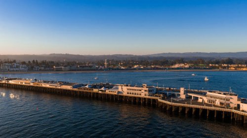 Santa Cruz's iconic fishing pier is lined with seafood, sea lions, and Monterey Bay beauty