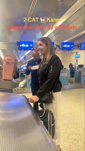 Passenger explodes at Alaska Airlines staff for refusing to let her cram 2 cats under her seat: 'You're ruining Christmas!'