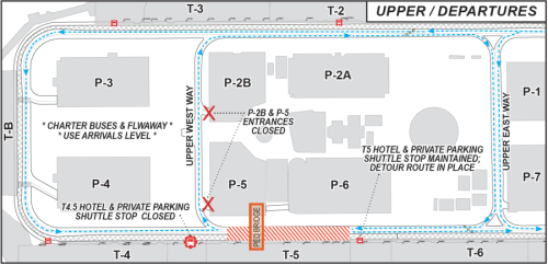 Pedestrian bridge to be demolished, lanes to be closed in latest round of LAX construction
