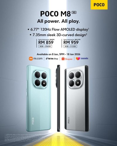 Poco M8 and M8 Pro: Xiaomi&rsquo;s latest mid-range 5G smartphones priced from under RM1,000