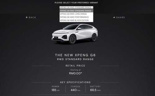 XPeng G6 FL RWD standard range to launch in Malaysia on 14 Jan