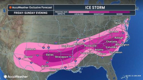 Ice storm threatens Texas to Virginia with widespread power outages, travel shutdowns