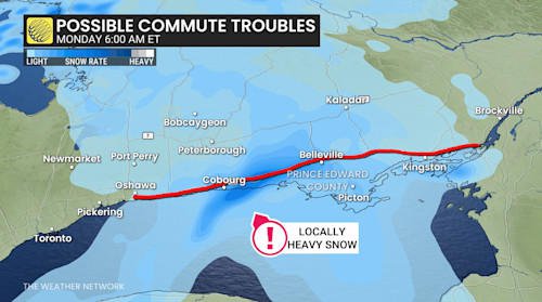 10-30+ cm: Southern Ontario snowsqualls to bring hazardous travel, copious snow