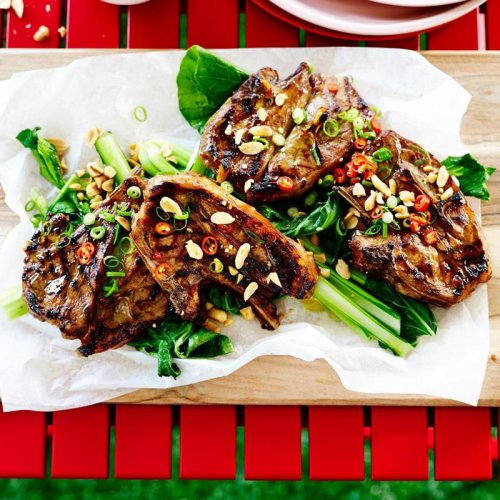 Lamb steak with mushroom cream sauce