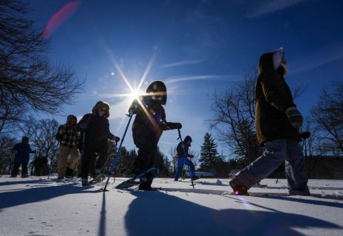 Tracking wildlife and taking in the winter scenery with snowshoes (photos)