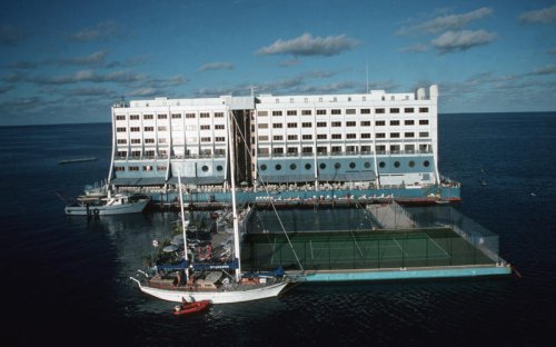 The bizarre story of the world&rsquo;s first floating hotel