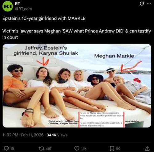 Does photo show Meghan, Duchess of Sussex, with Epstein's ex-girlfriend Karyna Shuliak?