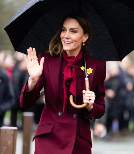 Princess Kate makes burgundy the most regal color in this monochrome look