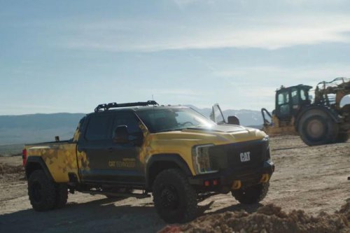 Caterpillar&rsquo;s first pickup looks a lot like a Ford Super Duty