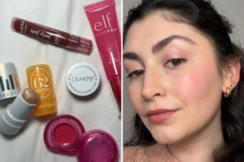 Jelly Skin Care , Jelly Makeup , Jelly Nails , Sol de Janeiro Cheirosa 68 Jelly Perfume Balms, Glossier Milky Jelly, Herbivore Pink Cloud Creamy Jelly Cleanser, Byoma Bio-Collagen Radiance Facial Mask, Innisfree Cherry Blossom Dewy Glow Jelly Moisturizer, Medicube Collagen Niacinamide Jelly Cream, E.l.f. Jelly Pop Dew Primer, Colourpop Jelly Much Gel Eyeshadow, Milk Makeup Cooling Water Jelly Shimmer Highlighter Stick, Fwee Lip & Cheek Glowy Jelly Pot, CoverGirl Clean Fresh Squishy Glaze Lip Butter Balm, NYX Jelly Job Lip Gloss, Essie Nail Art Studio Jelly Gloss Nail Polish, Cirque Colors Sheer Jelly Polish, Nails Inc. 45 Second Speedy Gloss Nail Polish, The feel-good 'jelly beauty' trend is deliciously nostalgic