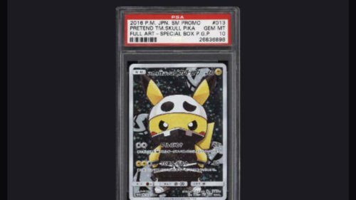 The Poncho Pikachu promo cards are soaring to record highs