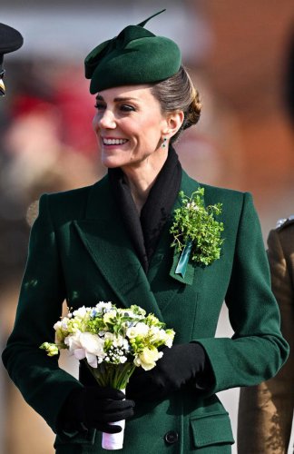 Princess Kate is pristine in monochrome green for St. Patrick's Day