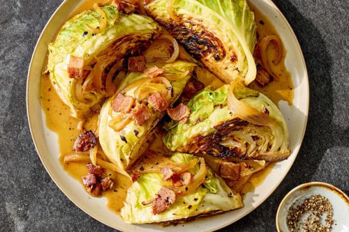 Charred Cabbage Salad with Pecan Dukkah and Chile-Lime Butter, One-Pot Creamy Cabbage Pasta, Korean Cabbage Pancakes, Buttery Irish Cabbage, Apple Cider&ndash;Braised Cabbage, Gingery Creamed Kale and Cabbage, Caramelized Cabbage with Caraway-Chili Crisp, Charred Cabbage with Coconut, Garlic, and Chili Crisp, Cabbage and White Bean Soup with Crispy Prosciutto, Feta and Cabbage Pierogi, Coconut-Lime Chicken and Cabbage Salad, Charred Cabbage with Ssamjang Butter, Coconut-Cabbage Soup with Lemongrass, Braised Chicken Thighs with Sauerkraut, Saut&eacute;ed Cabbage with Herbs, Ni&ntilde;os Envueltos Dominicanos (Dominican Stuffed Cabbage Rolls), Mul Kimchi (White Kimchi), Red Cabbage Salad with Baked Cherries, Apples, and Almond Dukkah, Buttery Cabbage-and-Sausage Pasta, Lillian&rsquo;s Whole Stuffed Cabbage, Classic Coleslaw, Cabbage and Speck Panade, Braised Red Cabbage with Apples and Bacon, Napa Cabbage Pockets with Tofu, Pan-Seared Skirt Steaks with Carrot Puree and Braised Cabbage, Vigor&oacute;n (Nicaraguan Cabbage and Yuca with Chicharrones), Charred Cabbage Wedges with Anchovies and Parmesan, Corned Beef and Cabbage, Quick Red Cabbage Slaw, Potato and Smoked Fish Cabbage Rolls, Red Cabbage Salad with Fennel, Orange, and Pepitas, Avocado and Cabbage Slaw, Meat-Stuffed Cabbage Cakes, Red Cabbage Stir-Fry with Coconut, Top 34+ cabbage recipes that go far beyond coleslaw