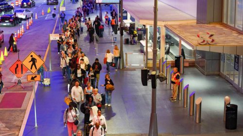 Another busy travel weekend begins as uncertainty looms over TSA workers&rsquo; pay