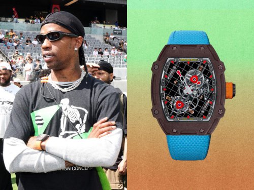 Travis Scott wears a $1.05 million watch to play flag football