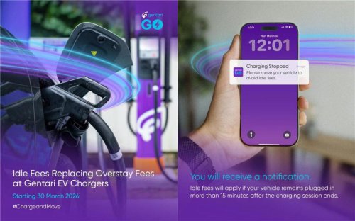 Gentari now imposes idle fee of 40 sen per minute for their EV chargers nationwide
