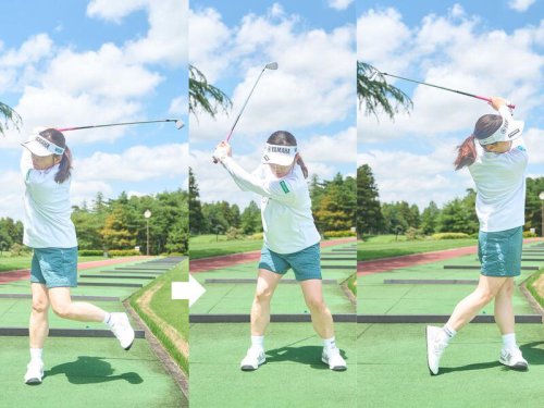 有村智恵のプロフィール, 【ほぐす】動的ストレッチで自然に「ほぐす」, &rdquo;握らない&rdquo;グリップで素振りをする, 【広げる】足でクラブを振る感覚を覚える, なるべく遠くにヘッドを上げるイメージが〇, 【締める】広げた可動域を実戦向けに締める, 腸腰筋が縮んでいると腰が伸ばせない, 正しい&ldquo;ラウンド前の準備&rdquo;ってなに？女子プロが解説
