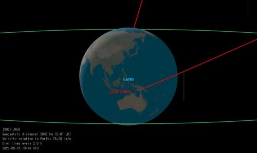 小惑星「2026 JN4」（ST26E86）を落下前に観測? 1年半ぶりの落下前の観測事例の可能性