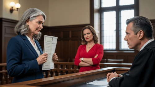 My father's new wife wanted to collect the insurance but my mother presented her marriage certificate