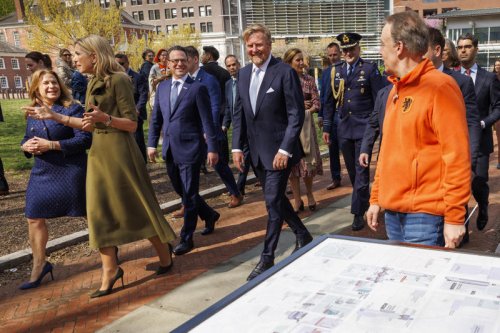 Dutch royals visited the Liberty Bell, a Kensington school, and the Eagles practice facility