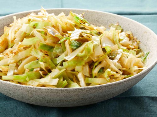 Southern Fried Cabbage, Barbecued Cabbage, Chef John's Braised Red Cabbage, Cole Porter Slaw, Super Easy Cabbage Stir-Fry, Red Cabbage with Apricots and Balsamic Vinegar, Spicy Cajun Cabbage, Savoy Cabbage and Mushrooms, Steamed Cabbage, Grilled Cabbage Wedges, Cabbage Curry, Easy Savoy Cabbage, Our 12 best cabbage side dishes ready in 30 minutes or less