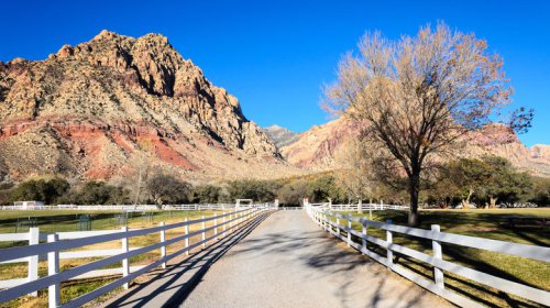Nevada's rustic state park outside Las Vegas is a sprawling ranch with desert trails and historic buildings