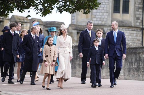 Princess Kate makes her Easter entrance in heavenly Self-Portrait dress - and tiniest handbag