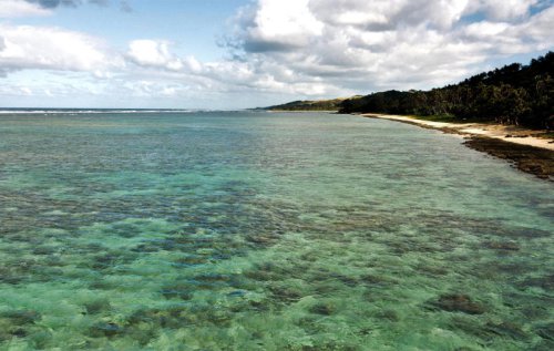 Small cruise ship runs aground on reef in Fiji