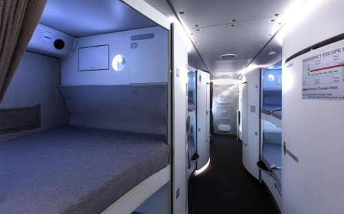 The hidden aeroplane rooms where pilots and flight attendants sleep