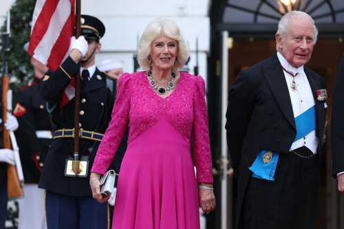 Queen Camilla did not wear a tiara at the White House state dinner